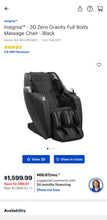 Load image into Gallery viewer, Insignia™m - 3D Zero Gravity Full Body
Massage Chair - Black