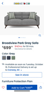 Broadview Park Gray Sofa & Loveseat 2Pc set