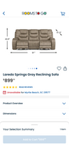 Load image into Gallery viewer, Laredo Springs Gray Power Reclining Sofa &amp; Loveseat – 2 Piece Set