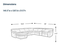 Load image into Gallery viewer, Crescent Place Gray 6 Pc Power
Reclining Sleeper Sectional