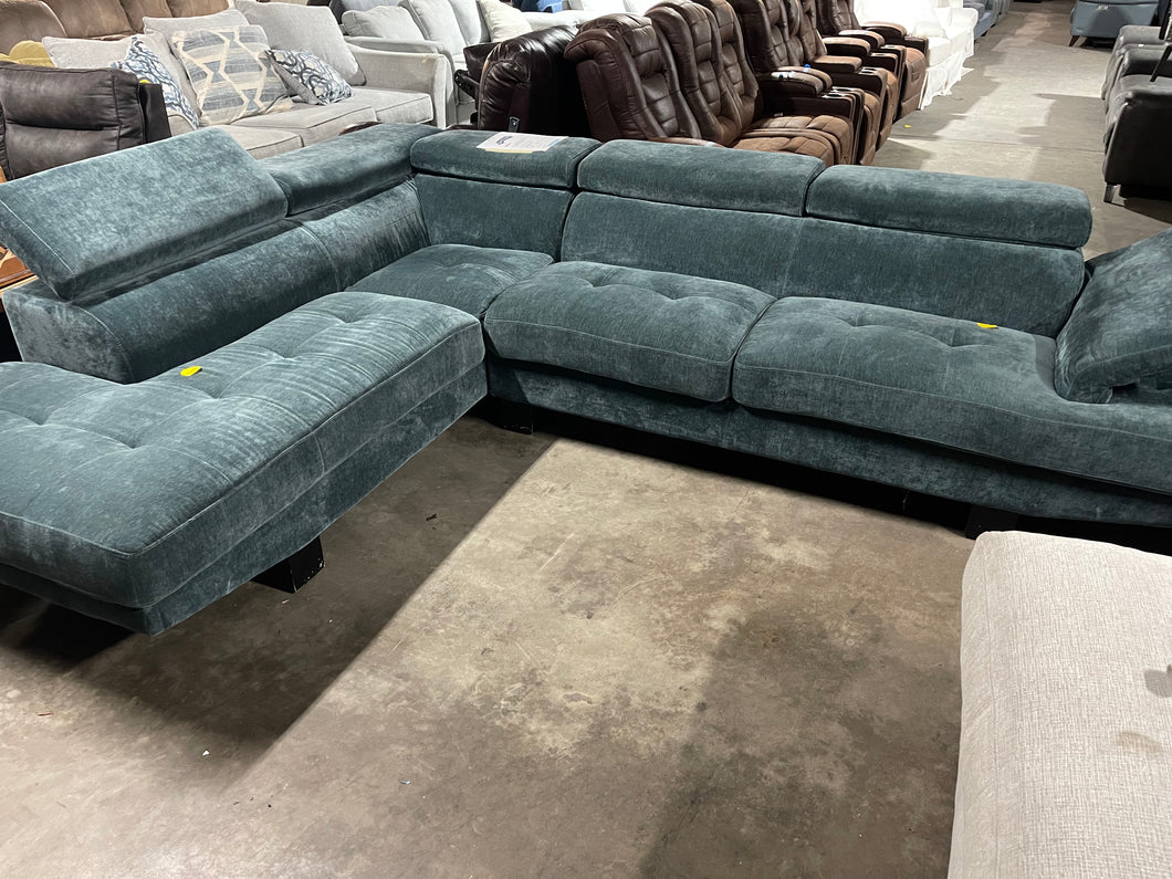 Sectional sofa teal