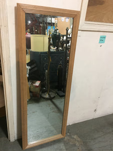 Long wood frame mirror