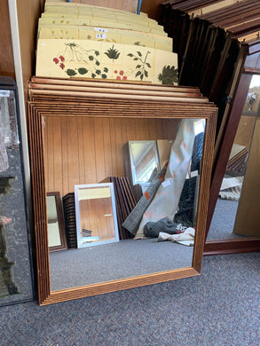 Mirror bamboo/wicker frame